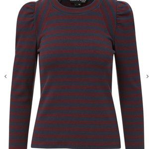 veronica beard puff sleeve top